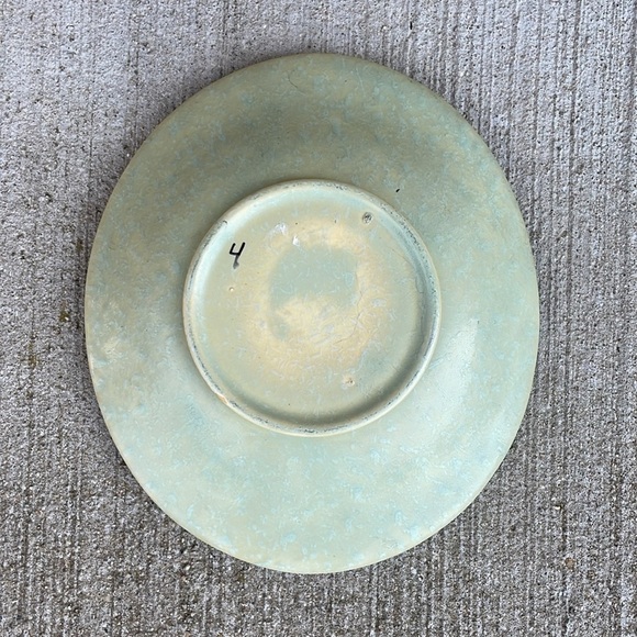 Roseville Cremona Green 1928 Vintage Art Deco Pottery Ceramic Bowl 178-8 - Picture 2 of 3